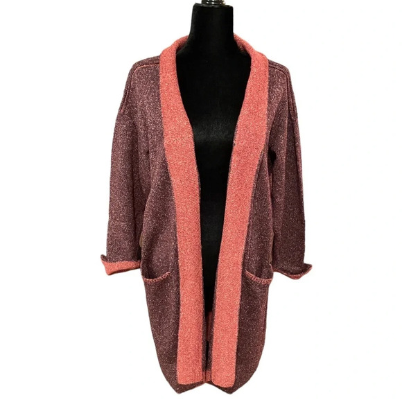 Deirdre Minogue Knitwear Silk & Wool Blend Cardigan Sweater Made in Ireland - Picture 1 of 13